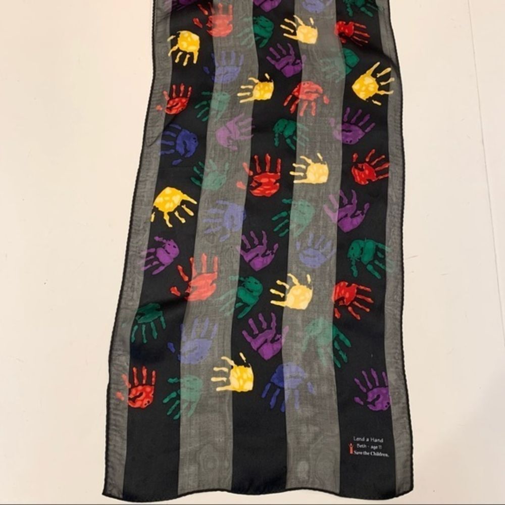 Echo “Save the Children” Silk Scarf With‎ Handprints